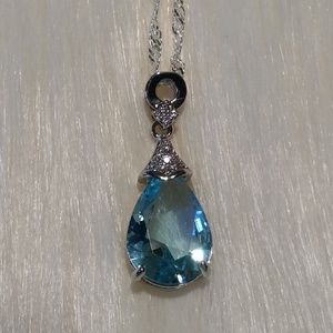 Aquamarine Necklace and Pendant NWOT